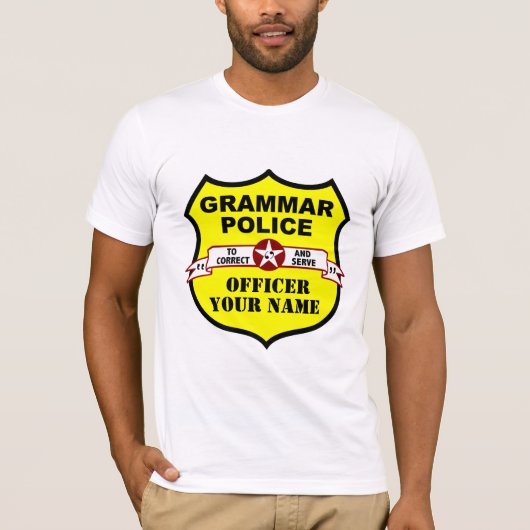 T-shirt van de politie van Grammar (Voorkant)