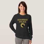 T-shirt van de politie van Grammar met lange mouwe (Voorkant volledig)