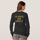 T-shirt van de politie van Grammar met lange mouwe (Achterkant volledig)