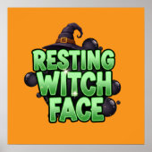T-shirt van de Resting Witch Face Poster (Voorkant)