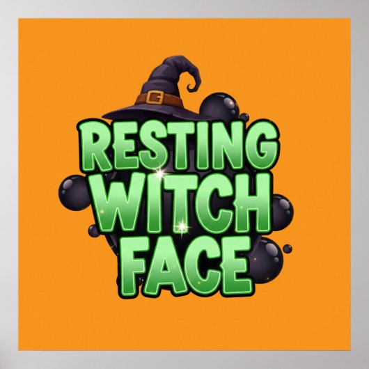 T-shirt van de Resting Witch Face Poster (Voorkant)