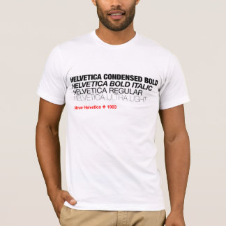 T-shirt van de Variaties van de Neue Helvetica