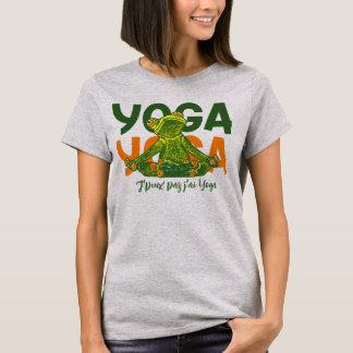 T-shirt van de vrouw. Ik kan geen Yoga hebben.