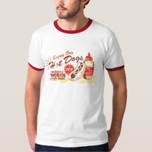 T-shirt van de warme hond