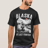 T-shirt van de Zwarte Alaska Grizzly Frontier (Voorkant)