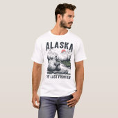 T-shirt van de Zwarte Alaska Grizzly Frontier (Voorkant volledig)