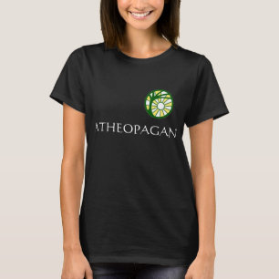 T-shirt van de zwarte "Atheopagan" voor vrouwen me