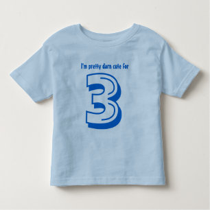 T-shirt van drie jaar oud Darn Cute V023
