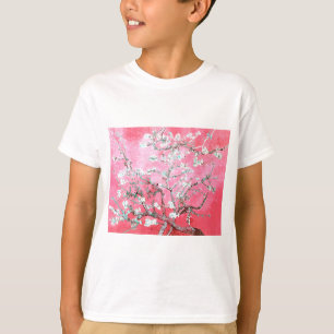 T-shirt Van Gogh Almond Blossoms rose Bleu
