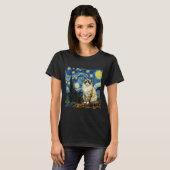 T-shirt Van Gogh Art Starry Night - Funny Ragdoll Cat Arti (Devant entier)