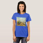 T-shirt Van Gogh Bateaux de pêche sur la plage de Saintes (Devant entier)