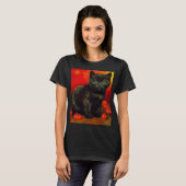 T-shirt Van Gogh Black Kitten (Devant entier)