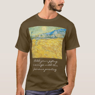 T-shirt Van Gogh Champ Blé Message personnalisé Cadeau d'a