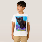 T-shirt Van Gogh Chat et fleurs (Devant entier)