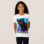 T-Shirt Van Gogh Chat et fleurs (Devant entier)