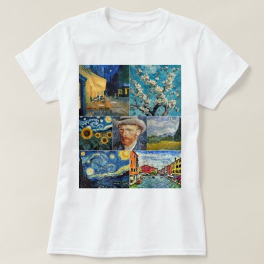 T-shirt Van Gogh Fine Art Collage (Design devant)