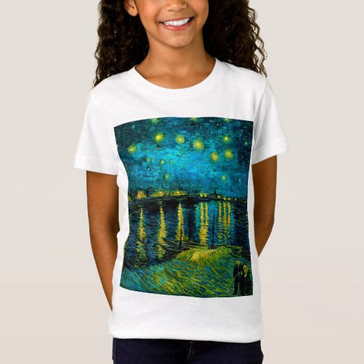 T-Shirt Van Gogh Nuit étoilée sur le Rhône (Devant)