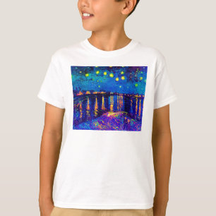 T-shirt Van Gogh - Nuit étoilée Sur Le Rhone Pop Art