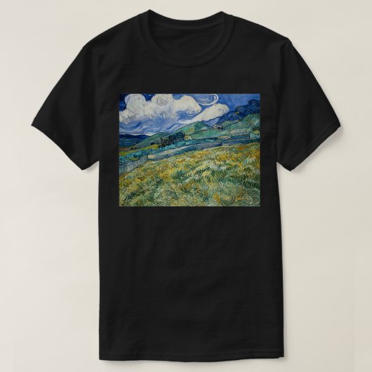 T-shirt Van Gogh Paysage de Saint Remy Art Moderne Peintur (Design devant)