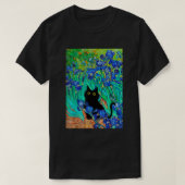 T-shirt Van Gogh Peintures Irises Fleurs Cat Les Iris Cat (Design devant)