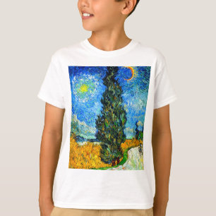T-shirt Van Gogh Road avec Cypress et Star