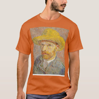 T-shirt Van Gogh SPortrait avec un Casquette de paille