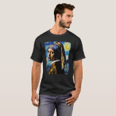 T-shirt Van Gogh Starry Night and Girl With a Pearl Earrin (Devant entier)