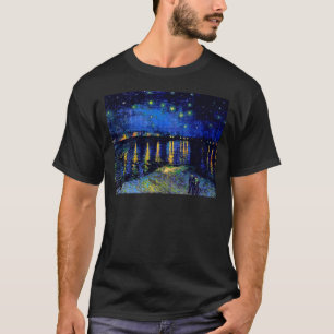 T-shirt Van Gogh Starry Night Over Rhone (F474) Fine Art