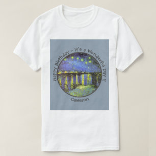 T-shirt van Gogh Starry Night Over the Rhone Party Objets