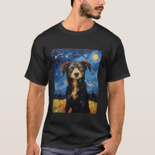 T-shirt Van Gogh Starry Nuit Amusante Art Amoureux des chi