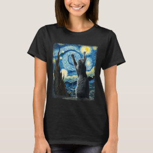 T-shirt Van Gogh Starry Style de nuit Artiste Russe Bleu