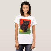 T-shirt Van Gogh Style Chat noir (Devant entier)