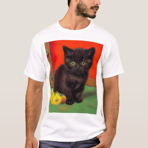 T-shirt Van Gogh Style Chat noir
