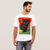 T-shirt Van Gogh Style Chat noir (Devant entier)