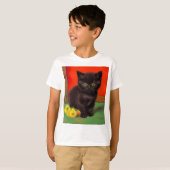 T-shirt Van Gogh Style Chat noir (Devant entier)
