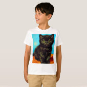 T-shirt Van Gogh Style Pouting Kitten (Devant entier)
