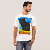 T-shirt Van Gogh Style Starry Night Cat (Devant entier)