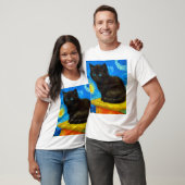 T-shirt Van Gogh Style Starry Night Cat (Unisexe)