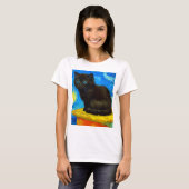 T-shirt Van Gogh Style Starry Night Cat (Devant entier)