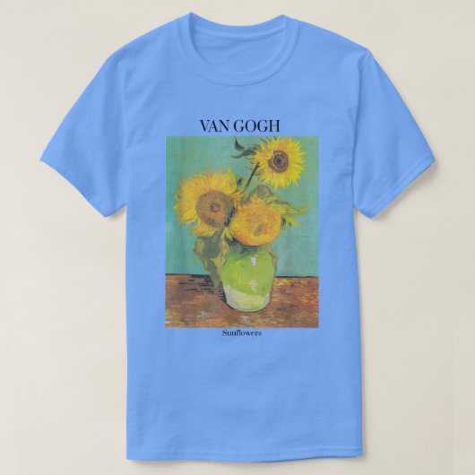 T-shirt Van Gogh Sunflowers Art Gift Vincent Van Gogh  (Design devant)