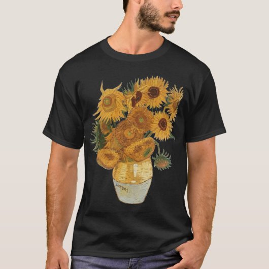 T-shirt Van Gogh sunflowers friends (Devant)