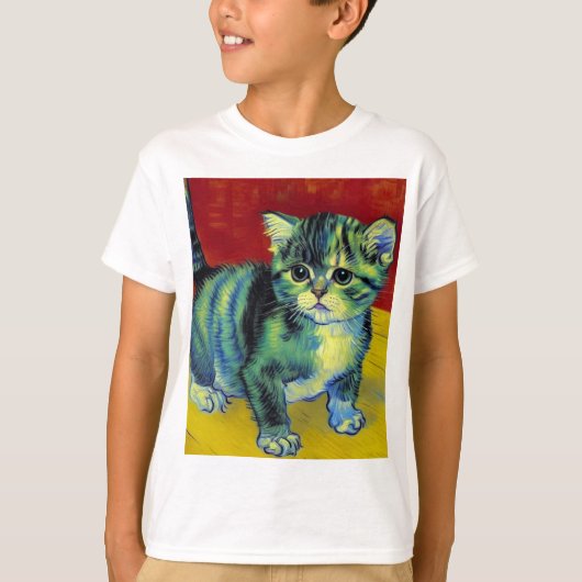 T-shirt Van Gogh Tabby Cat (Devant)