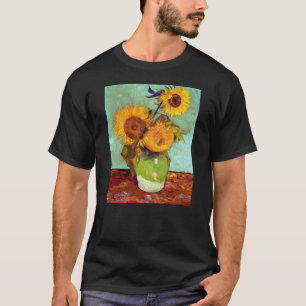 T-shirt Van Gogh - Trois tournesols dans un vase - Beaux-a