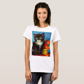 T-shirt Van Gogh Tuxedo Cat (Devant entier)