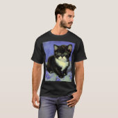 T-shirt Van Gogh Tuxedo Kitten (Devant entier)