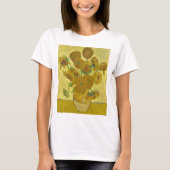T-shirt Van Gogh Vase avec 15 tournesols GalleryHD (Devant)