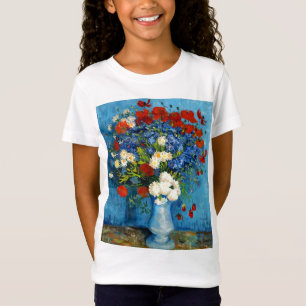 T-Shirt Van Gogh Vase avec Cornflowers et Poppies