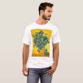 T-shirt Van Gogh - Vase avec iris Fond jaune (Devant entier)