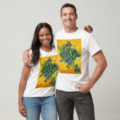 T-shirt Van Gogh - Vase avec iris Fond jaune (Unisexe)