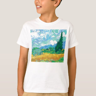 T-shirt Van Gogh Wheatfield avec Cyprès